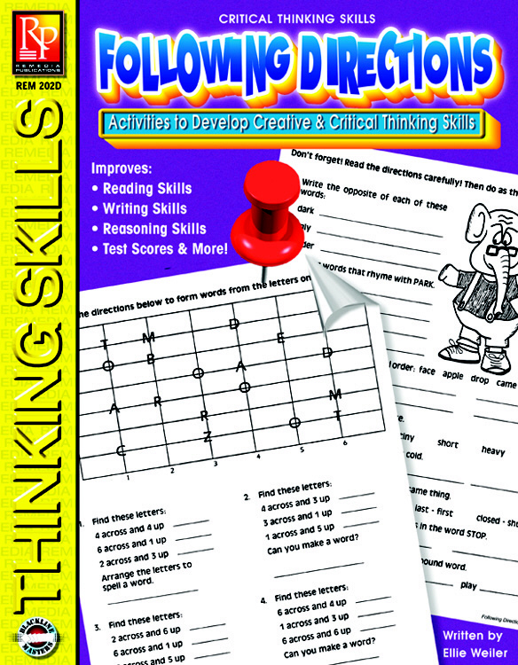 Picture of Remedia Publications Rem202D Critical Thinking Skills Foll Owing Directions