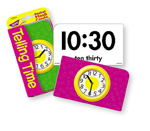 Picture of Trend Enterprises Inc. T-23015 Pocket Flash Cards Telling Time 3 X 5 56 Two-Sided Cards