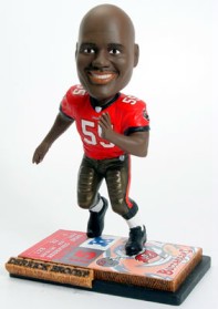 Picture of Tampa Bay Buccaneers Derrick Brooks Ticket Base Forever Collectibles Bobblehead