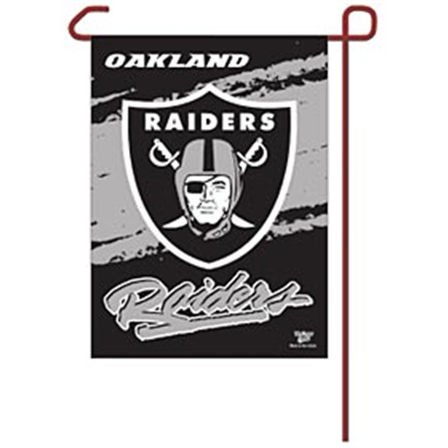 Picture of Oakland Raiders Flag 12x18 Garden Style 2 Sided