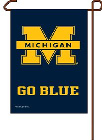 Picture of Michigan Wolverines Flag 12x18 Garden Style 2 Sided