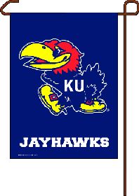 Picture of Kansas Jayhawks Flag 12x18 Garden Style 2 Sided