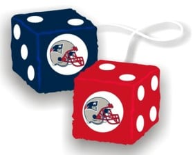New England Patriots Fuzzy Dice