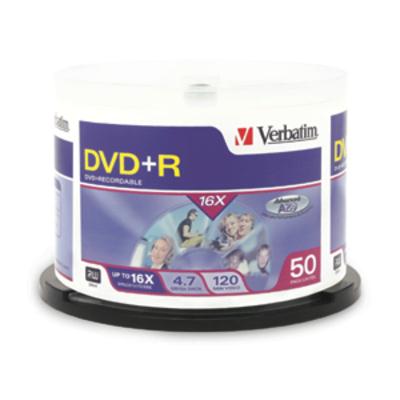 Picture of Verbatim DVD+R 4.7GB 16X 50 Pack 95037