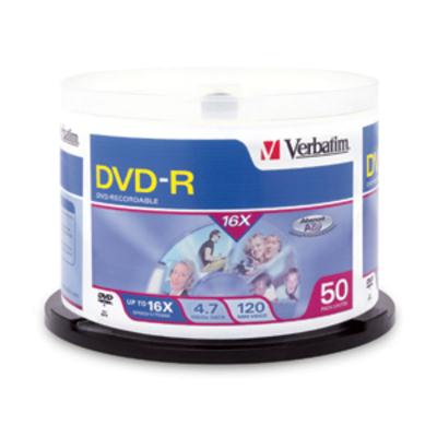 Picture of Verbatim DVD-R 4.7GB 16X 50 Pack 95101