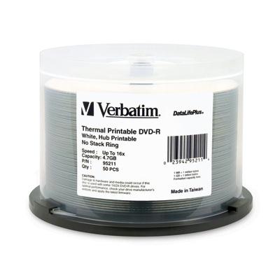 Picture of Verbatim DVD-R 4.7GB 16X White 95211