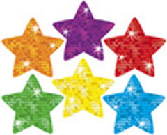 Picture of Trend Enterprises Inc. T-46306 Supershapes Sparkle Super Stars 160-180 Pack Larger Size