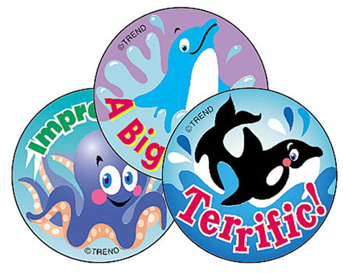 Picture of Trend Enterprises Inc. T-6416 Stinky Stickers Sea Animals 60 Pack Acid-Free Blueberry