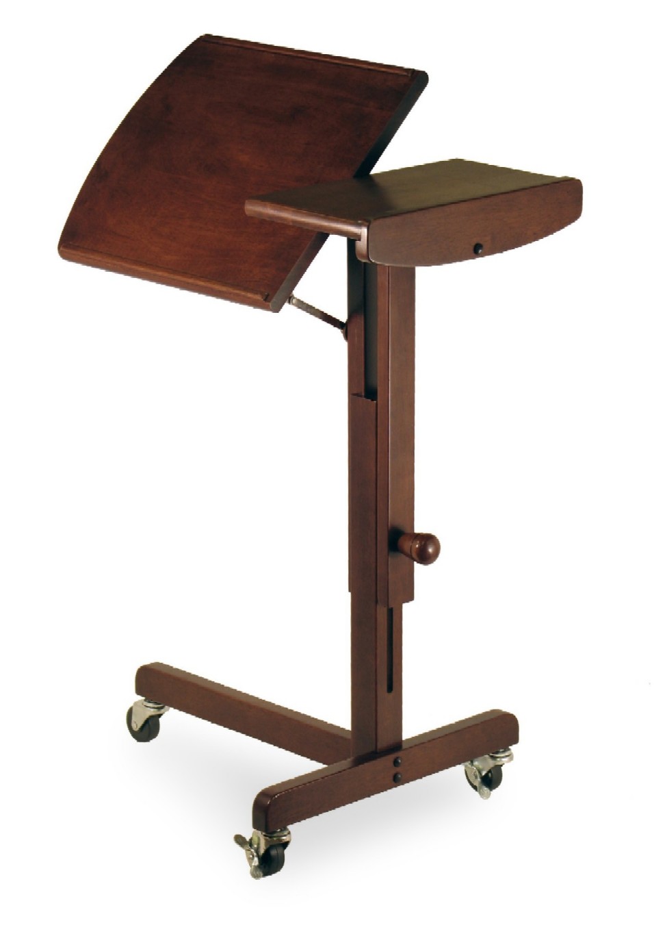 Picture of Winsome 94423 Antique Walnut Beechwood CART ADJUSTABLE HEIGHT AND SWING TOP