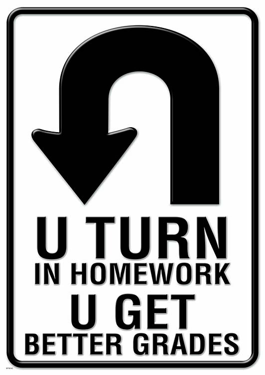 Picture of Trend Enterprises Inc. T-A67258 U Turn In Homework Lp Large Posters
