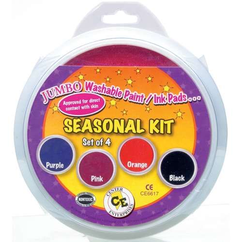 Washable Paint, Jumbo Circular Washable Pads Seaso Nal Kit