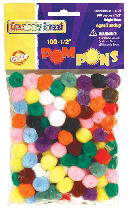 Picture of Chenille Kraft Company Ck-811401 Pom Pons Assorted.5 Inch
