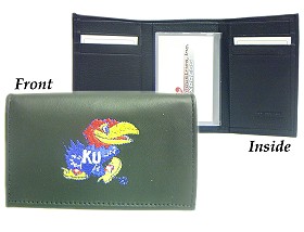 Picture of Kansas Jayhawks Wallet Trifold Leather Embroidered