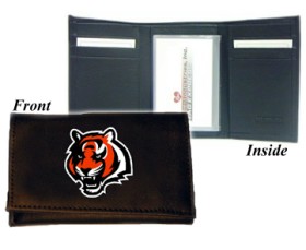 Picture of Cincinnati Bengals Wallet Trifold Leather Embroidered