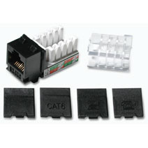 Cat 6 Keystone Jack Black
