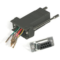 Rj45-Db9F Modular Adapter Black