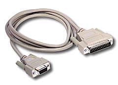 02518 6ft DB9F to DB25M MODEM CABLE
