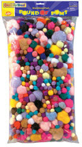 Picture of Chenille Kraft Company Ck-818001 Pom Pons Assorted 1 Lb. Bag