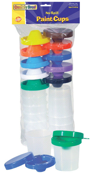 Picture of Chenille Kraft Company Ck-5100 No Spill Paint Cups-10/Pk Dual Lid Storage Cups