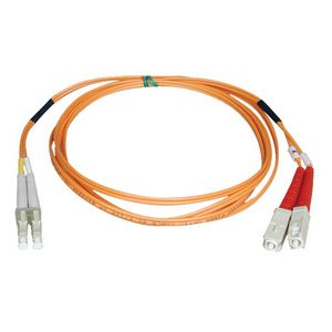 Picture of Tripp Lite Fiber Optic Duplex Patch Cable 49.21ft 2 x SC  2 x LC Fiber Optic Patch Cable Multimode Orange N316-15M