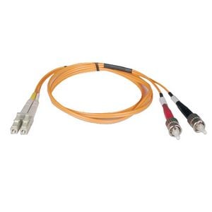 Picture of Tripp Lite Fiber Optic Duplex Patch Cable 16.4ft 2 x ST  2 x LC Fiber Optic Patch Cable Multimode Orange N318-05M