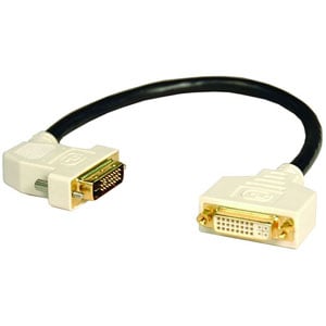 Tripp Lite DVI Dual Link Video Extension Cable 45 Degree Left Connector 1ft 1 x DVI-D Digital  1 x DVI-I Video Extension Cable Molded P562-001-45L