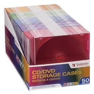 Picture of Verbatim Slim Cases CD Case Book Fold Plastic Blue  Green  Yellow  Purple  Pink CD Case 94178