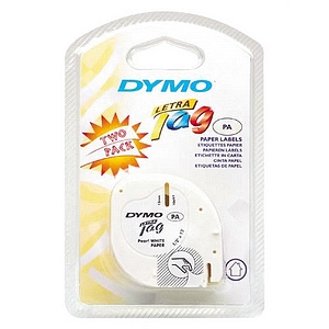 Picture of Dymo LetraTag 10697 Paper Tape 0.5 Inch x 13 2 Roll Paper Tape