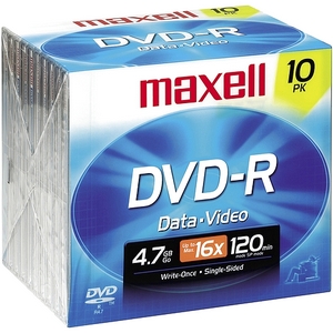 16X Dvd-R Media 4.7Gb 120Mm Standard - MAXELL 638004