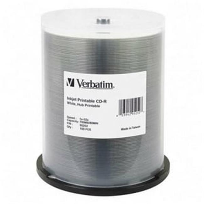 Verbatim 52x CD-R Media 700MB Ink Jet Printable Hub Printable 120mm Standard ...