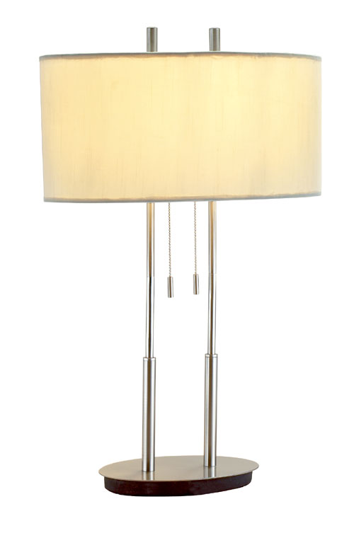 Picture of Adesso 4015 Duet Table Lamp Satin Steel 22