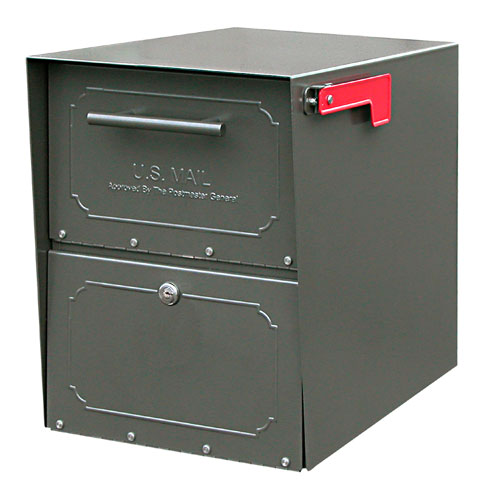 Picture of Architectural Mailboxes 6200Z-10 Oasis Jr. Curbside Locking Mailbox 15x11.5x18 Inch - Graphite Bronze
