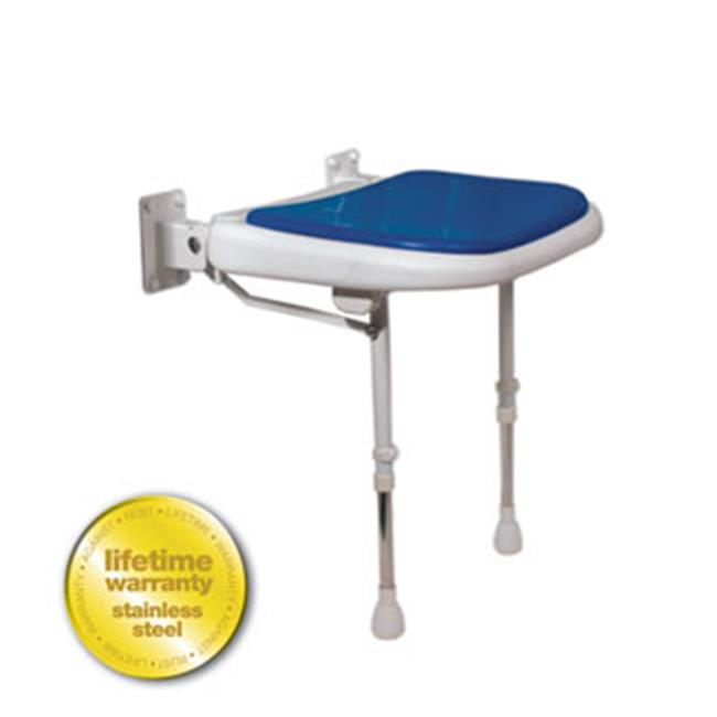 ARC Inc 04070P 4000 Series Shower Seat Padded - Blue - 18.125 Inch W