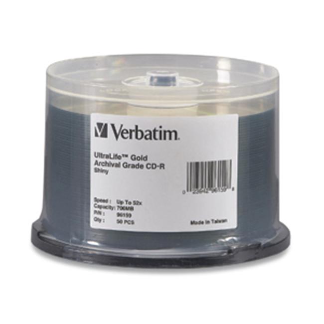 VERBATIM 96159 Disk CD-R 80 min 52x 700MB Ultra Life branded 50pk spindle