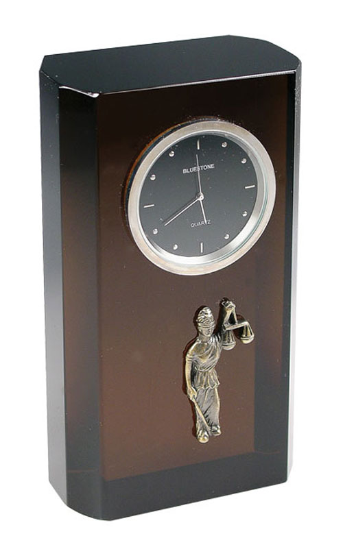 Picture of Bluestone Designs W360 Justice Crystal Clock  black
