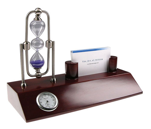 Picture of Bluestone Designs W375N Sand-Timer Business Card Stand