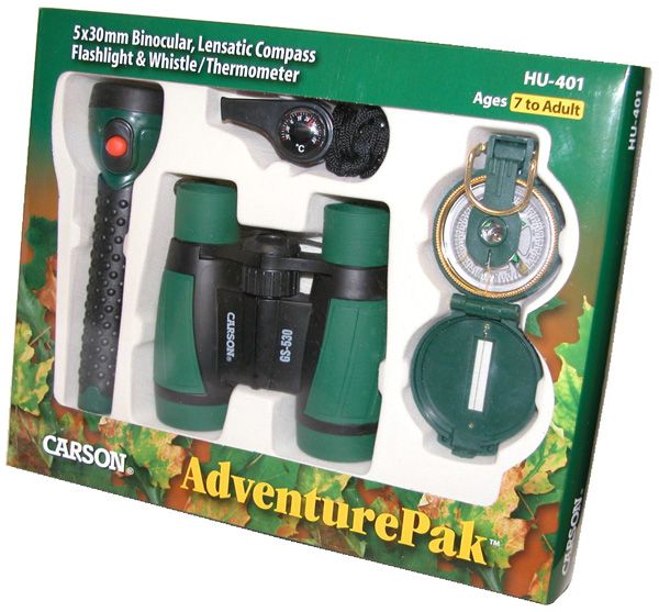 Picture of Carson HU-401  AdventurePak HU-401 Binocular  Compass  Flashlight  Whistle  Thermometer