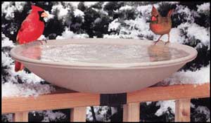 Picture of API 20 Inch  Heated Deck Rail Bird Bath  with  Quick Release