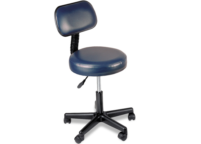 77064 Imperial Blue with Back Pneumatic Stool