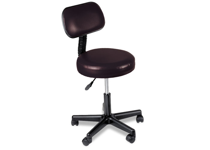 77067 Black with Back Pneumatic Stool