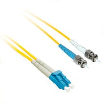 2m LC-ST DUPLEX 9-125 SINGLE-MODE FIBER PATCH CABLE - YELLOW