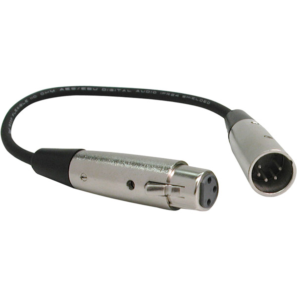 Picture of Hosa DMX-106 Adapter Cable - 5-Pin XLR Male To 3-Pin XLR Female