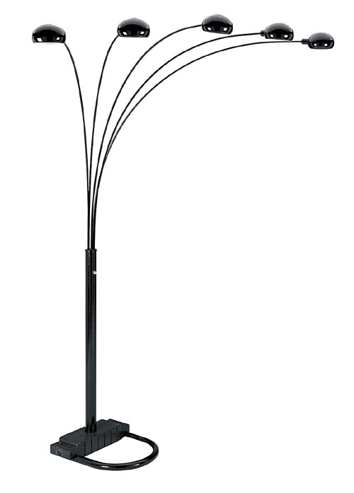 Picture of  00ORE6962BK 5 Arms Arch Floor Lamp - Black