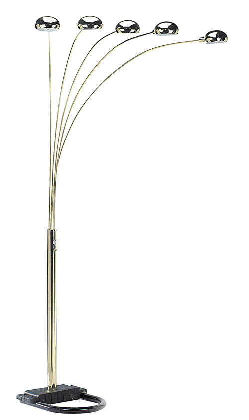 Picture of  00ORE6962G 5 Arms Arch Floor Lamp - Polish Brass