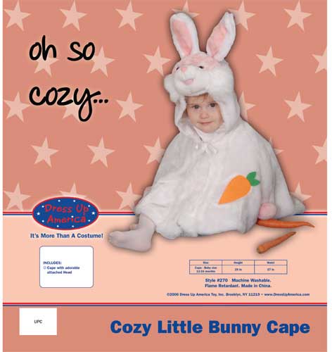 Picture of Dress Up America Cozy Little Bunny Cape Costume Set Cape 12-24 mo. 270-C