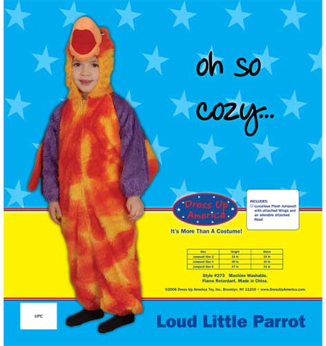 Picture of Dress Up America Loud Little Parrot Costume Set Size 6 273-6