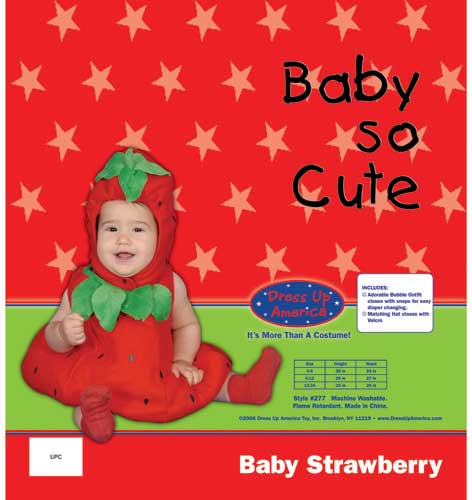 Picture of Dress Up America Baby Strawberry Costume Set 0-6 mo. 277-6M