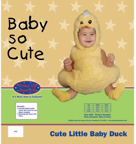 Picture of Dress Up America Cute Little Baby Duck Costume Set 12-24 280-24M