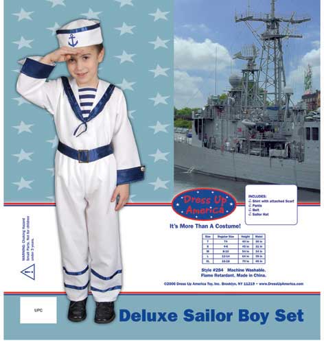 Deluxe Sailor Boy Set Costume Set X-Large 16-18