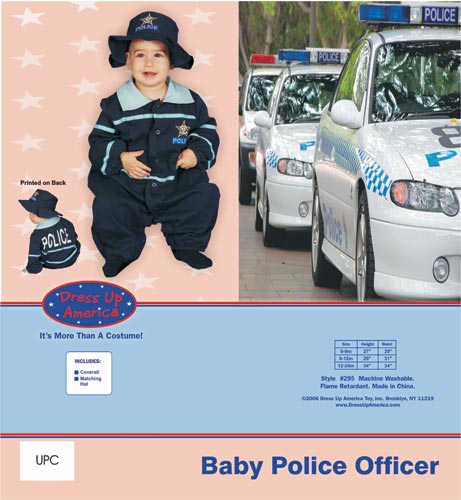 Picture of Dress Up America Baby Police Officer Costume Set 9-12 mo. 295-12M